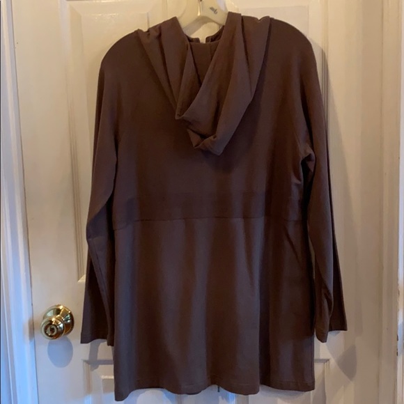 Pure Jill M brown hooded zip front jacket - Picture 3 of 7